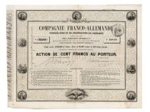 A Highly Unusual Graphic French Certificate 