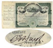 Philadelphia Bourse Issued To Charles Hire Co & Signed By Charles Hires, Jr.