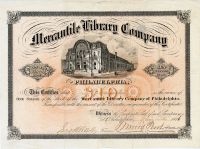 Merchantile Library Company Signed By Thomas Morris Perot