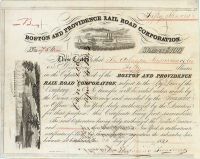 A Fine, Early Boston & Providence Railroad Corporation
