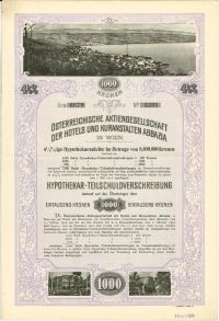 Osterreichisce Aktiengesellschaft Der Hotels Und Kuranstalten Abbazia