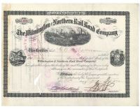 Wilmington & Northern Railroad - Signed By Henry A. Dupont